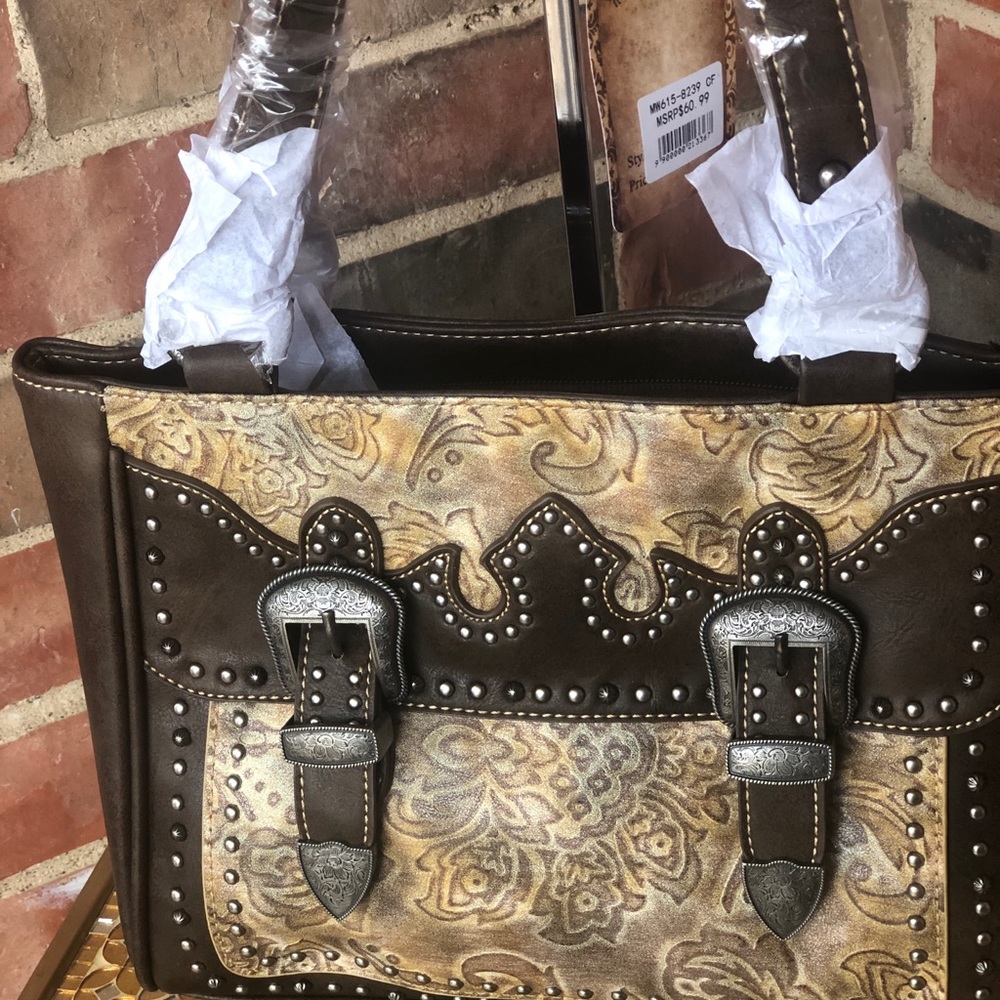 Montana West Buckle Collection Tote - Picture 2 of 8